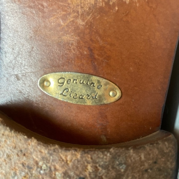 Giorgio Brutini Brown Tasseled Genuine Lizard Slip On Loafers Sz 9.5M - Picture 10 of 12